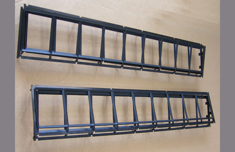 Black ABS Plastic Frame Injection Molding | Lighting System Bracket