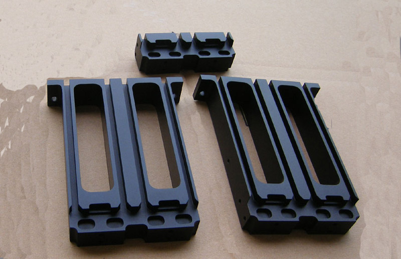 Custom CNC Machined Aluminum 6061 Terminal Blocks - Anodized, Bead Blasted, Screw Masking